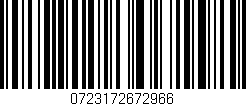 Código de barras (EAN, GTIN, SKU, ISBN): '0723172672966'