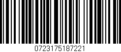Código de barras (EAN, GTIN, SKU, ISBN): '0723175187221'