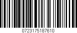 Código de barras (EAN, GTIN, SKU, ISBN): '0723175187610'