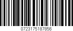 Código de barras (EAN, GTIN, SKU, ISBN): '0723175187856'