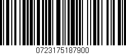 Código de barras (EAN, GTIN, SKU, ISBN): '0723175187900'