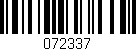 Código de barras (EAN, GTIN, SKU, ISBN): '072337'