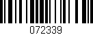 Código de barras (EAN, GTIN, SKU, ISBN): '072339'
