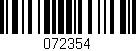Código de barras (EAN, GTIN, SKU, ISBN): '072354'