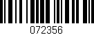 Código de barras (EAN, GTIN, SKU, ISBN): '072356'