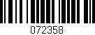Código de barras (EAN, GTIN, SKU, ISBN): '072358'