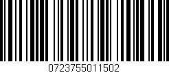 Código de barras (EAN, GTIN, SKU, ISBN): '0723755011502'