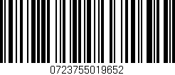 Código de barras (EAN, GTIN, SKU, ISBN): '0723755019652'