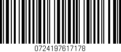 Código de barras (EAN, GTIN, SKU, ISBN): '0724197617178'