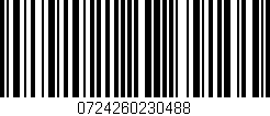 Código de barras (EAN, GTIN, SKU, ISBN): '0724260230488'