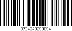 Código de barras (EAN, GTIN, SKU, ISBN): '0724349299894'