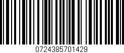 Código de barras (EAN, GTIN, SKU, ISBN): '0724385701429'