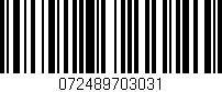 Código de barras (EAN, GTIN, SKU, ISBN): '072489703031'