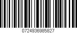 Código de barras (EAN, GTIN, SKU, ISBN): '0724936985827'