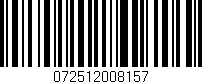 Código de barras (EAN, GTIN, SKU, ISBN): '072512008157'