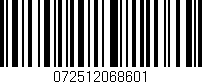 Código de barras (EAN, GTIN, SKU, ISBN): '072512068601'