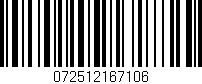 Código de barras (EAN, GTIN, SKU, ISBN): '072512167106'