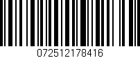 Código de barras (EAN, GTIN, SKU, ISBN): '072512178416'