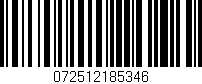 Código de barras (EAN, GTIN, SKU, ISBN): '072512185346'