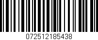Código de barras (EAN, GTIN, SKU, ISBN): '072512185438'