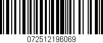 Código de barras (EAN, GTIN, SKU, ISBN): '072512196069'