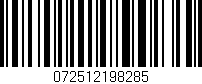Código de barras (EAN, GTIN, SKU, ISBN): '072512198285'