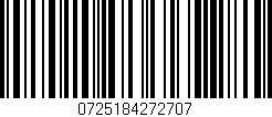 Código de barras (EAN, GTIN, SKU, ISBN): '0725184272707'