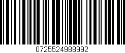 Código de barras (EAN, GTIN, SKU, ISBN): '0725524988992'