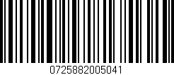 Código de barras (EAN, GTIN, SKU, ISBN): '0725882005041'