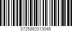 Código de barras (EAN, GTIN, SKU, ISBN): '0725882013046'