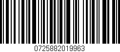 Código de barras (EAN, GTIN, SKU, ISBN): '0725882019963'