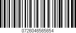 Código de barras (EAN, GTIN, SKU, ISBN): '0726046565654'