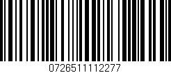 Código de barras (EAN, GTIN, SKU, ISBN): '0726511112277'