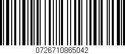 Código de barras (EAN, GTIN, SKU, ISBN): '0726710865042'