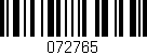 Código de barras (EAN, GTIN, SKU, ISBN): '072765'