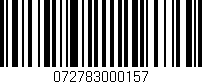 Código de barras (EAN, GTIN, SKU, ISBN): '072783000157'