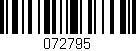 Código de barras (EAN, GTIN, SKU, ISBN): '072795'