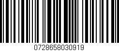 Código de barras (EAN, GTIN, SKU, ISBN): '0728658030919'