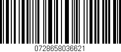 Código de barras (EAN, GTIN, SKU, ISBN): '0728658036621'