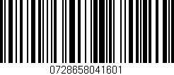 Código de barras (EAN, GTIN, SKU, ISBN): '0728658041601'