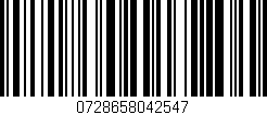 Código de barras (EAN, GTIN, SKU, ISBN): '0728658042547'