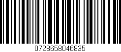 Código de barras (EAN, GTIN, SKU, ISBN): '0728658046835'