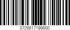 Código de barras (EAN, GTIN, SKU, ISBN): '0728817199600'