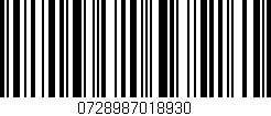 Código de barras (EAN, GTIN, SKU, ISBN): '0728987018930'