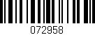 Código de barras (EAN, GTIN, SKU, ISBN): '072958'