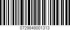 Código de barras (EAN, GTIN, SKU, ISBN): '0729848001313'