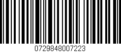 Código de barras (EAN, GTIN, SKU, ISBN): '0729848007223'