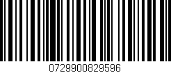 Código de barras (EAN, GTIN, SKU, ISBN): '0729900829596'