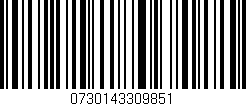 Código de barras (EAN, GTIN, SKU, ISBN): '0730143309851'