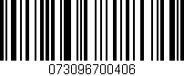 Código de barras (EAN, GTIN, SKU, ISBN): '073096700406'